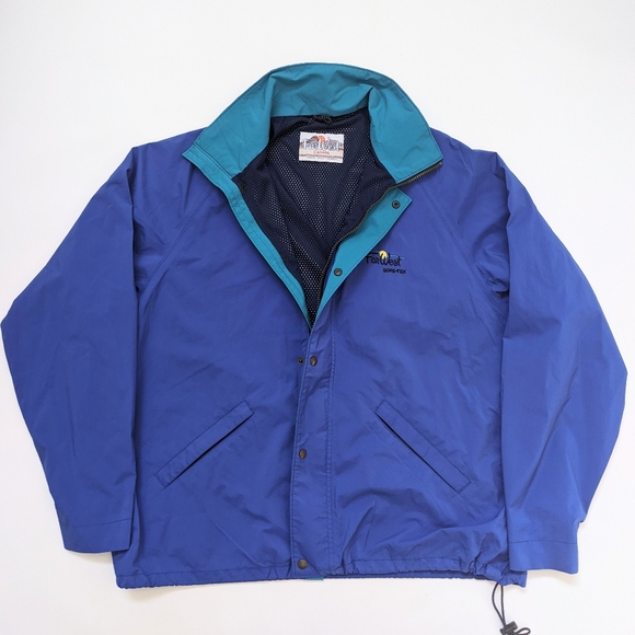 Vintage Farwest Gore Teck blue windbreaker jacket, men's large - Picture 5 of 6